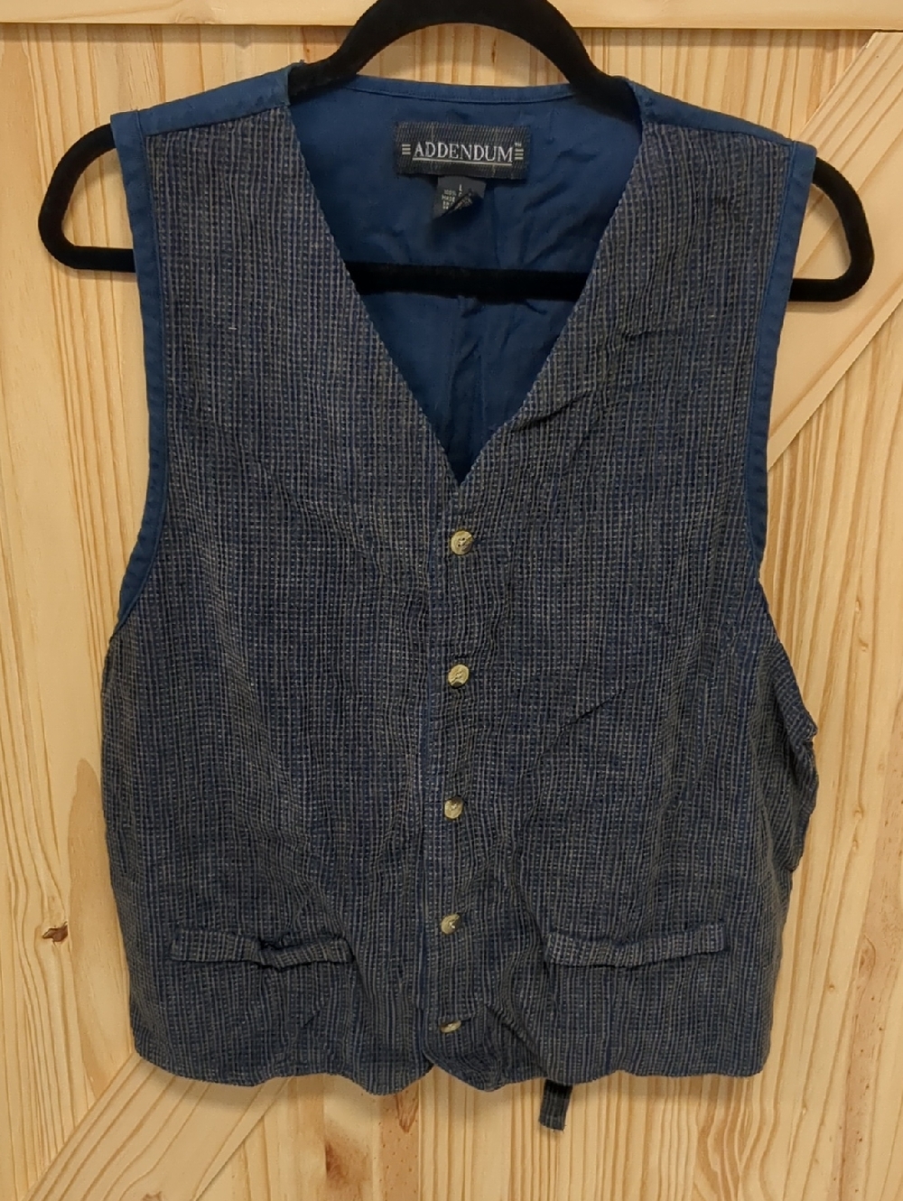 Addendum Women's Vintage Blue Pinstripe Vest